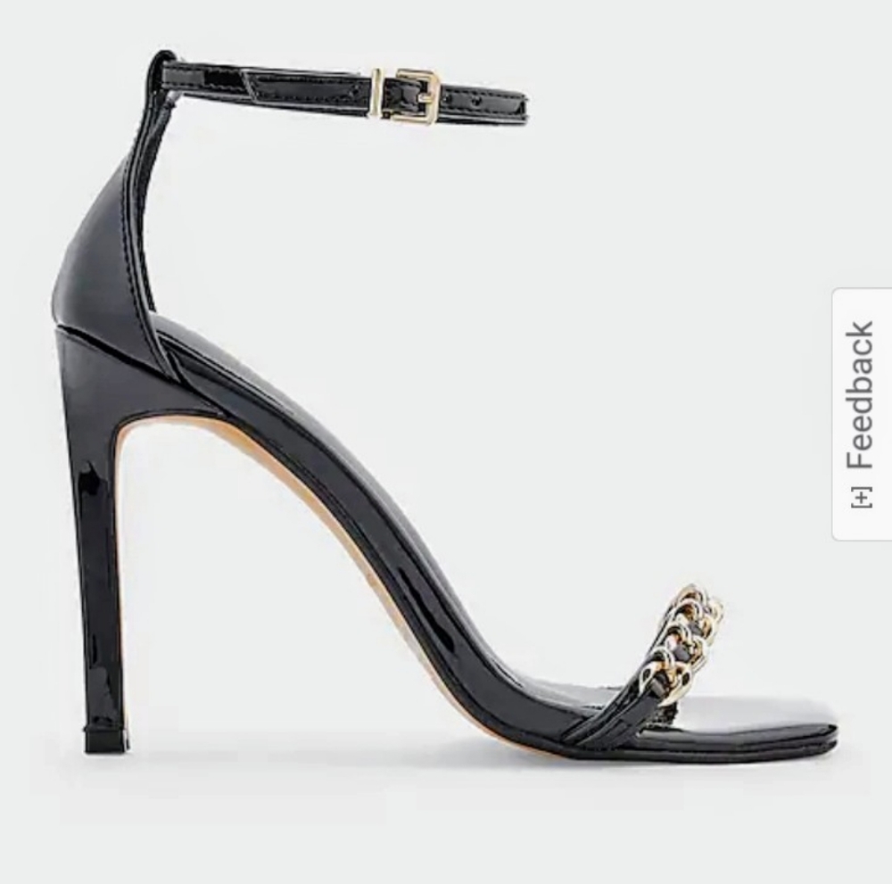 Elegant Black High Heel Sandals